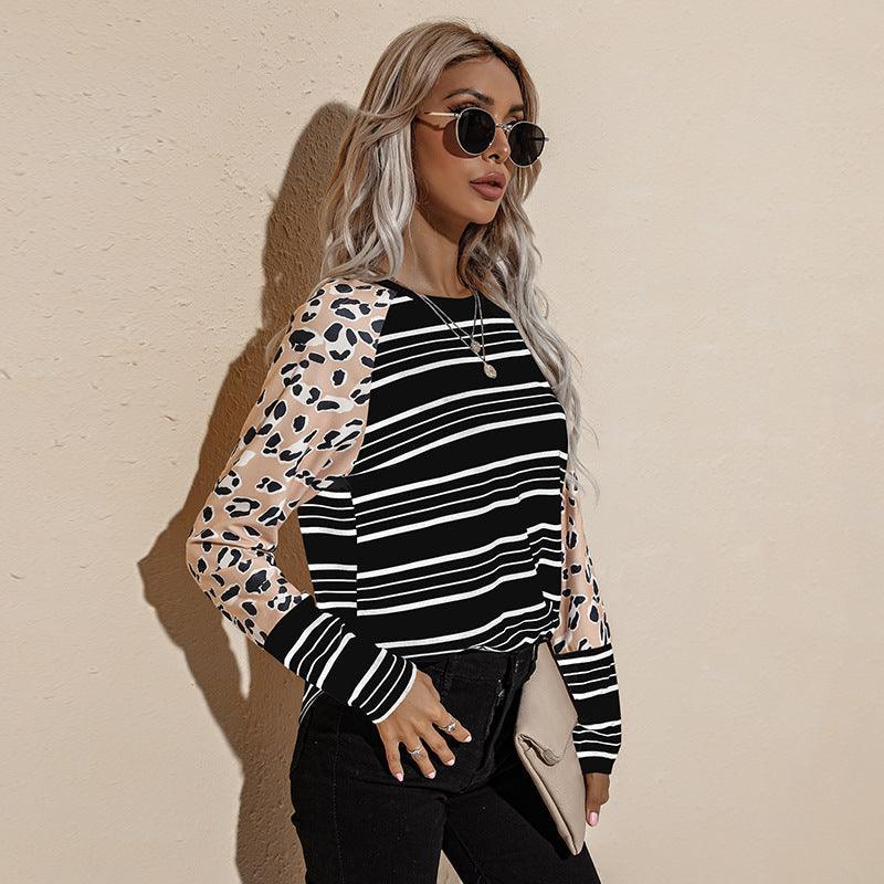 Long Sleeve Striped T-Shirt - runwayfashionista.com