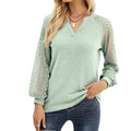 Long-Sleeved V-Neck T -Shirt - runwayfashionista.com