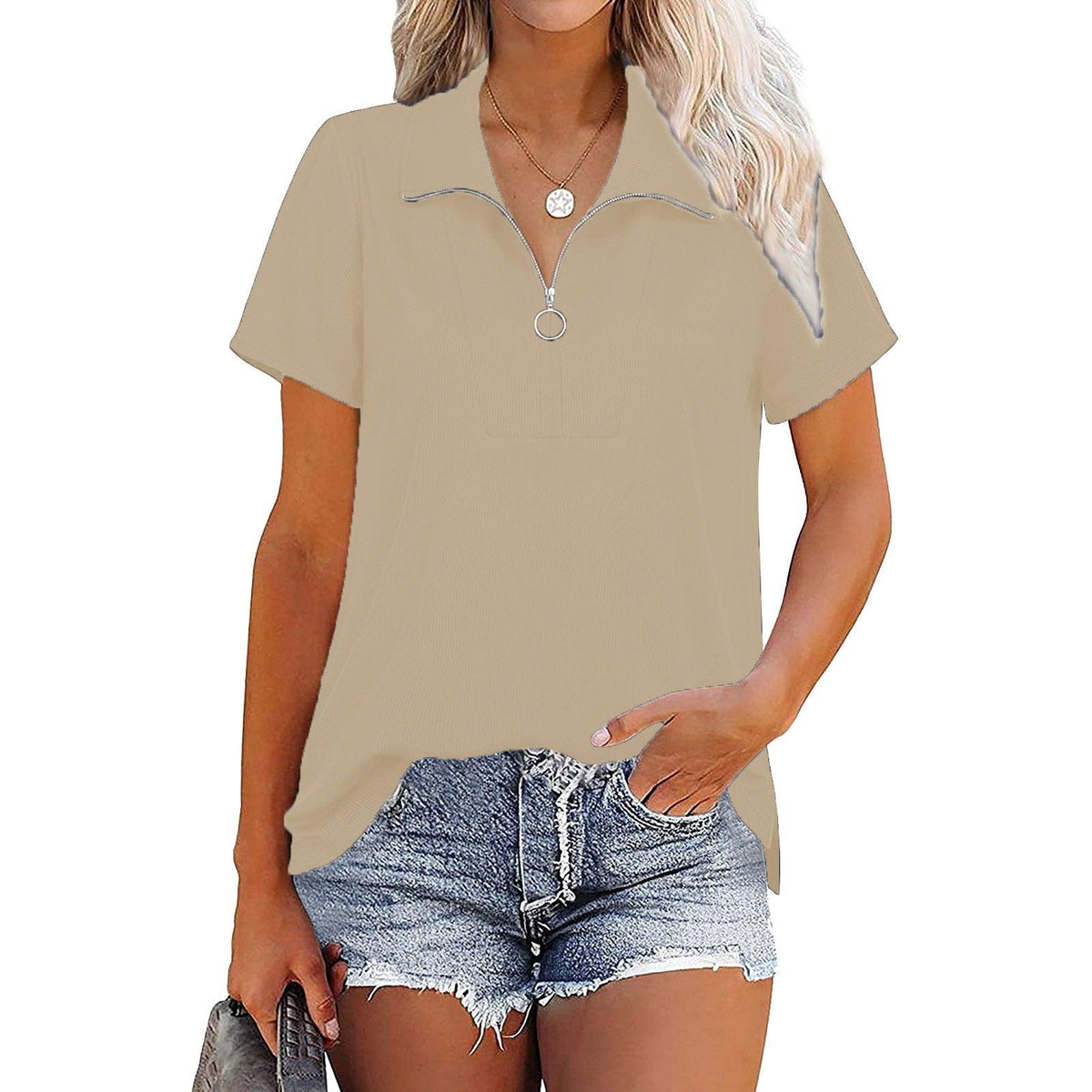 Loose Solid Color Shirt - runwayfashionista.com