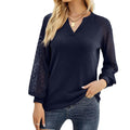 Long-Sleeved V-Neck T -Shirt - runwayfashionista.com