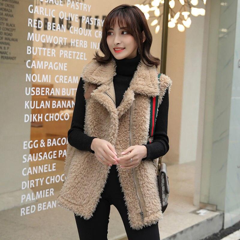 Loose Student Thickened Fur One Plush Vest - runwayfashionista.com