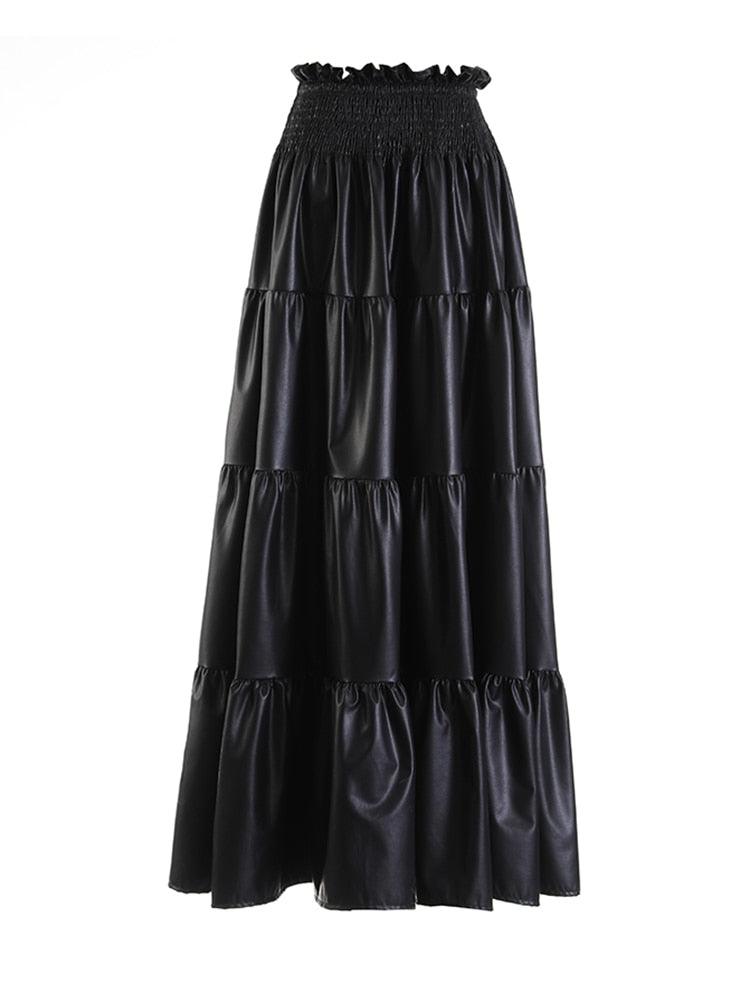 High Elastic Waist Half-body Skirt - runwayfashionista.com