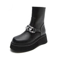 British Style Motorcycle Short Boots - runwayfashionista.com