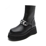 British Style Motorcycle Short Boots - runwayfashionista.com
