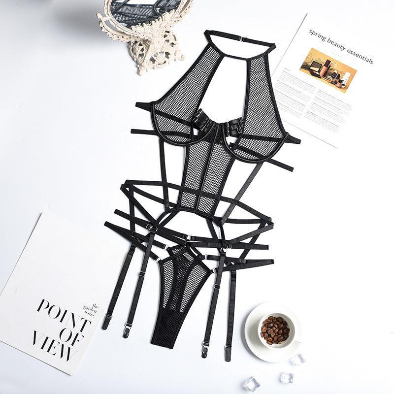 Lace Perspective Slim Sling Sexy Bodysuit - runwayfashionista.com