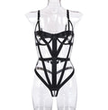 Cross-Strap Sexy Lingerie One-Piece - runwayfashionista.com