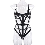 Cross-Strap Sexy Lingerie One-Piece - runwayfashionista.com