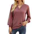 Long-Sleeved V-Neck T -Shirt - runwayfashionista.com
