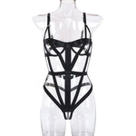 Bandage Cross Underwear Bodysuit - runwayfashionista.com