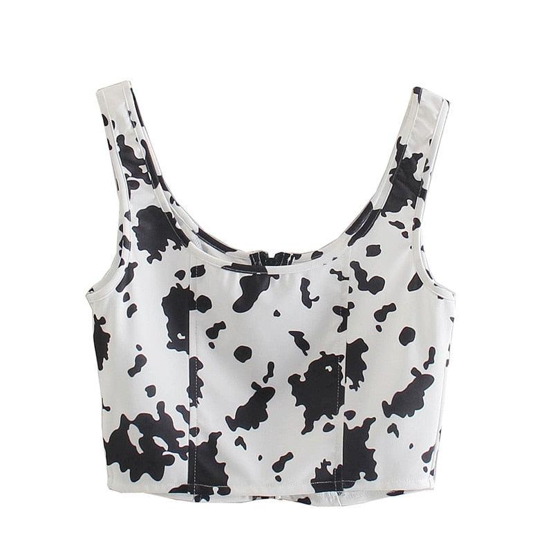 High Street Flower Point Cropped Top - runwayfashionista.com