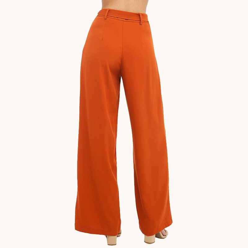 Wide Leg Chiffon Pants High Waist - runwayfashionista.com