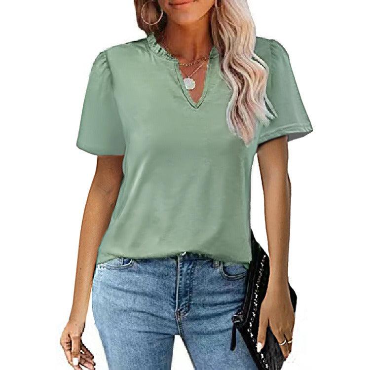 Casual Short Sleeve T-Shirt - runwayfashionista.com