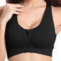 Zipper Push Up Sports Bras - runwayfashionista.com