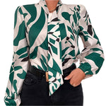 Long Sleeve Casual Lace Up Blouse - runwayfashionista.com