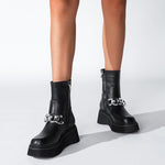 British Style Motorcycle Short Boots - runwayfashionista.com