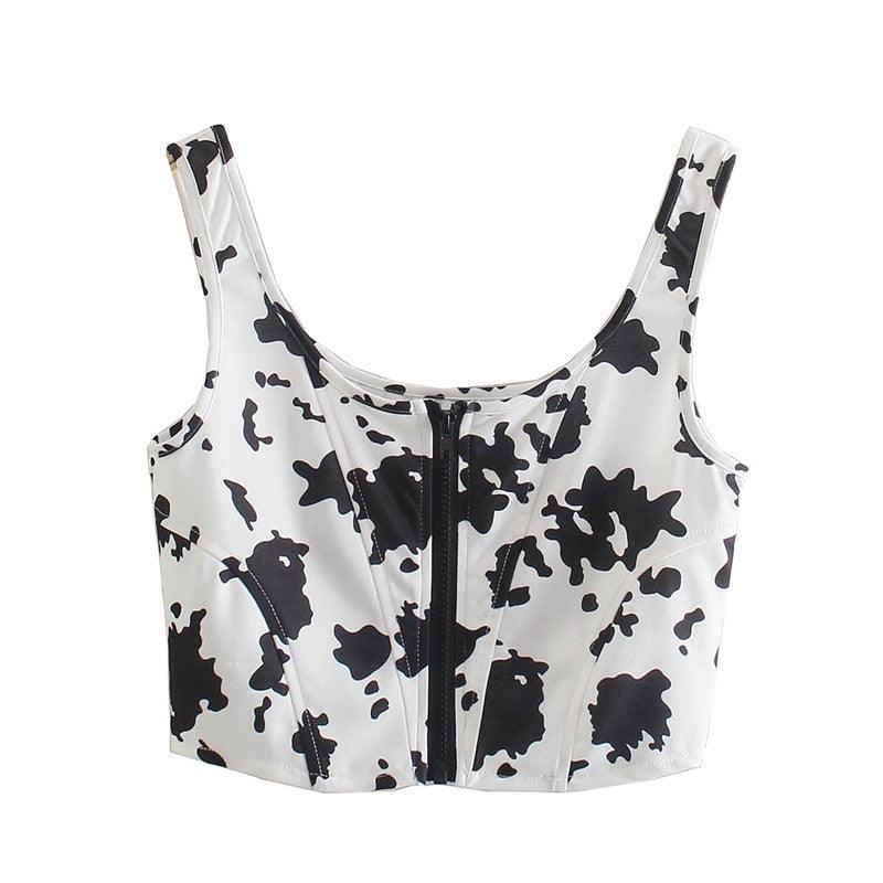 High Street Flower Point Cropped Top - runwayfashionista.com