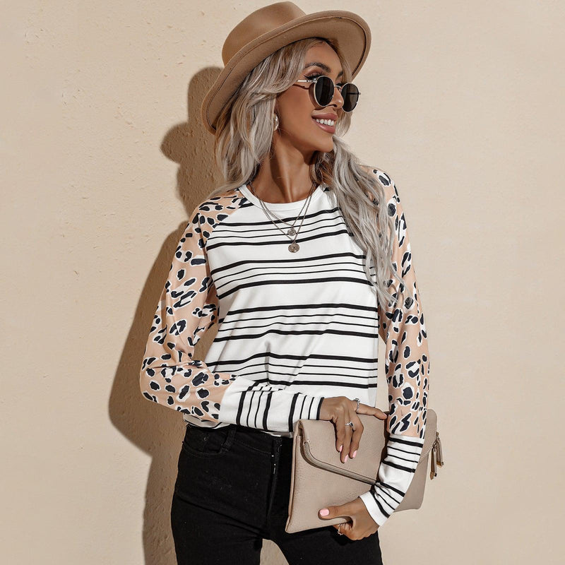 Long Sleeve Striped T-Shirt - runwayfashionista.com