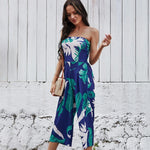 Chest Wrapped Digital Printed Jumpsuit - runwayfashionista.com