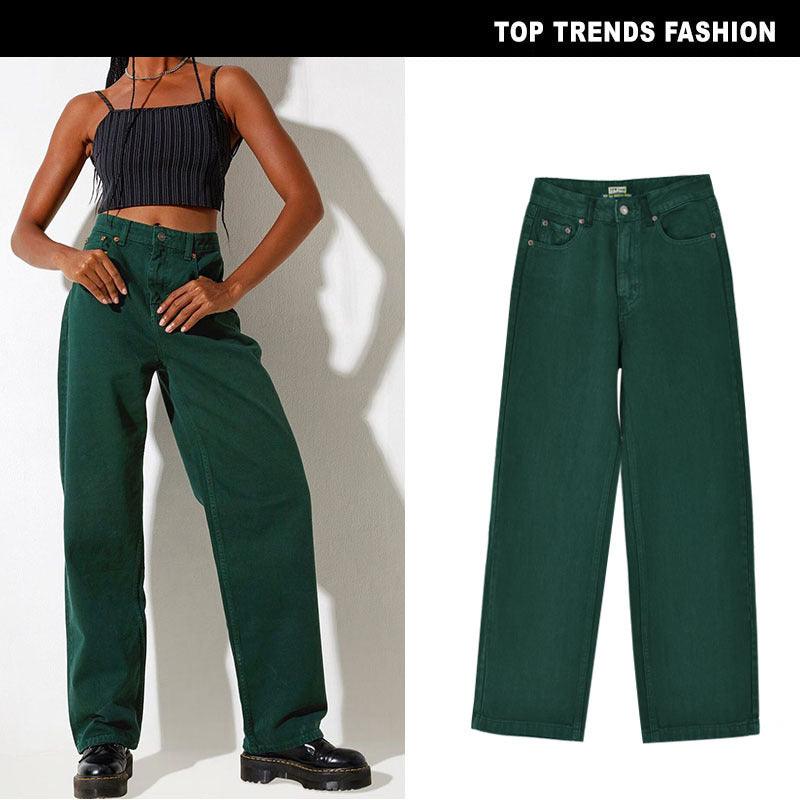 High Waist Loose Straight Trousers - runwayfashionista.com