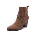 Coarse Heels Square Suede Boots - runwayfashionista.com