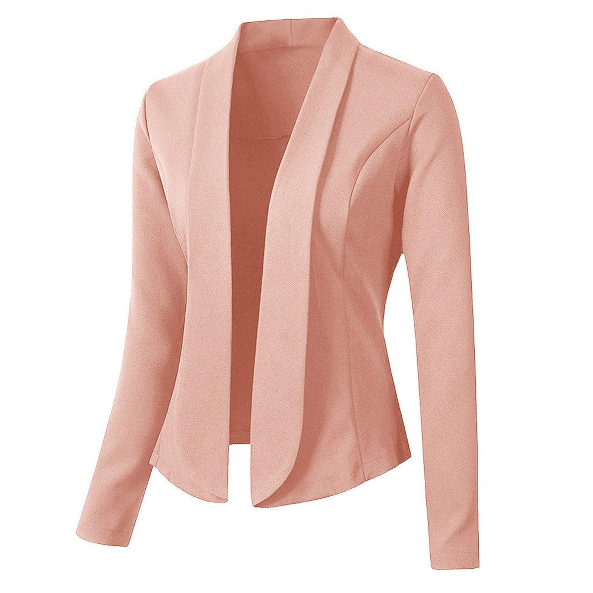 Solid Long Sleeve Jacket - runwayfashionista.com