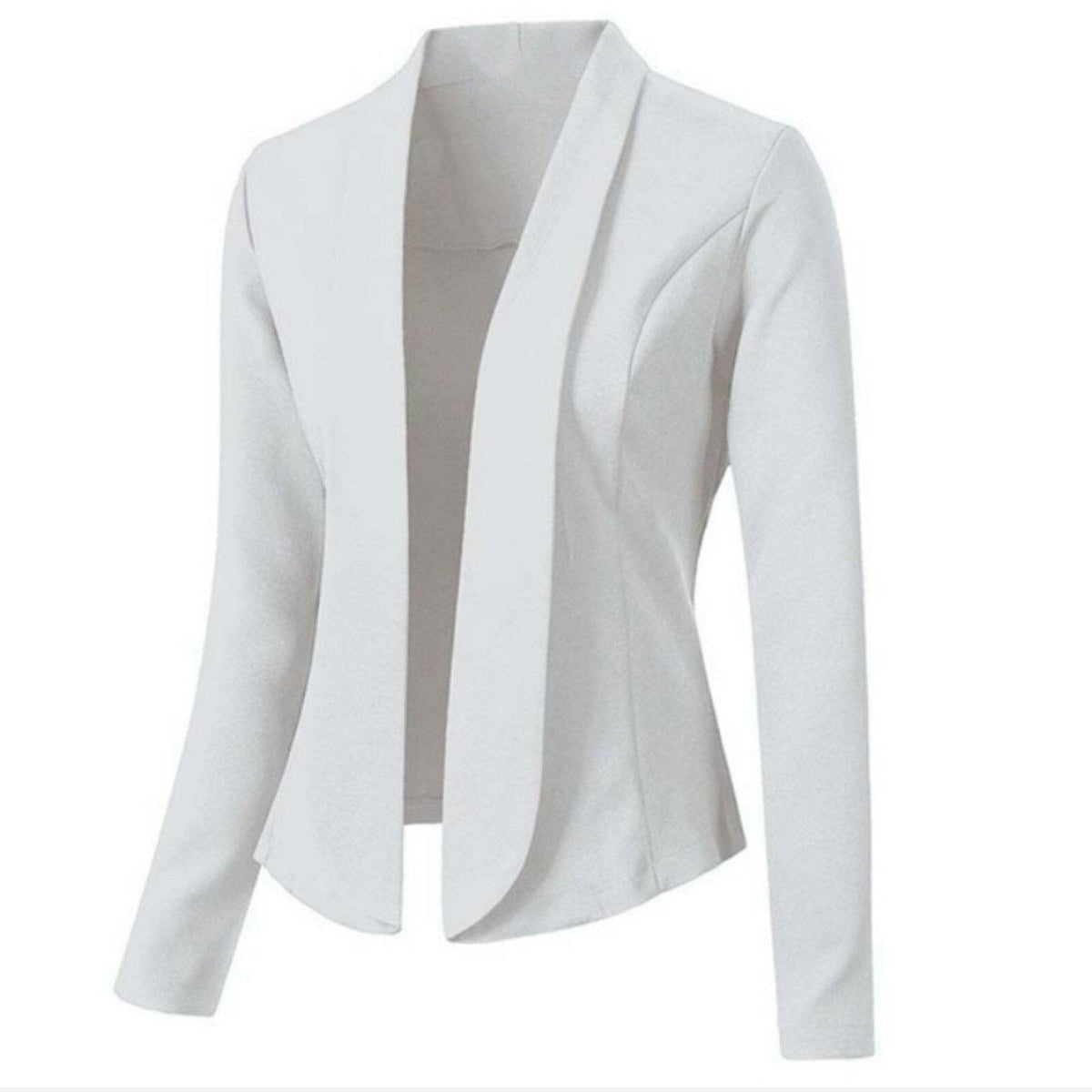 Solid Long Sleeve Jacket - runwayfashionista.com