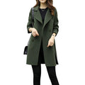 Two Breasted Long Sleeve Loose Coat - runwayfashionista.com