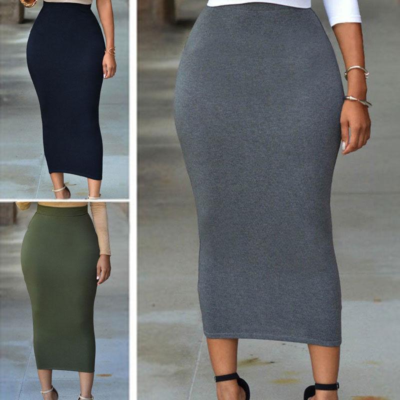 High Waist Pencil Bodycon Maxi Skirt - runwayfashionista.com