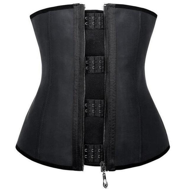 Latex Taille Trainer Zipper Corset - runwayfashionista.com