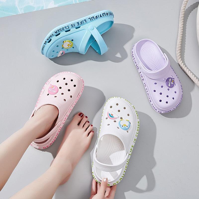 Hollow Out Mesh Beach Flats - runwayfashionista.com