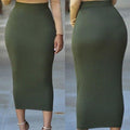 High Waist Pencil Bodycon Maxi Skirt - runwayfashionista.com