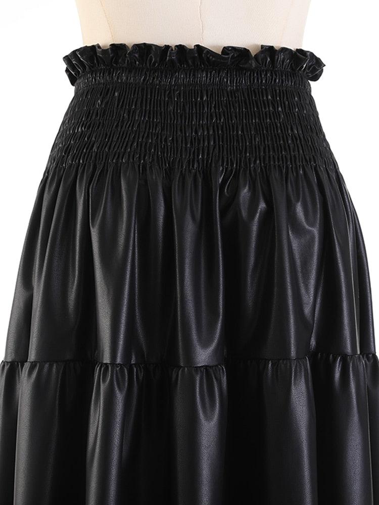 High Elastic Waist Half-body Skirt - runwayfashionista.com