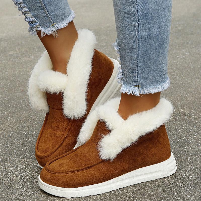 Low top Suede Cotton Shoes - runwayfashionista.com