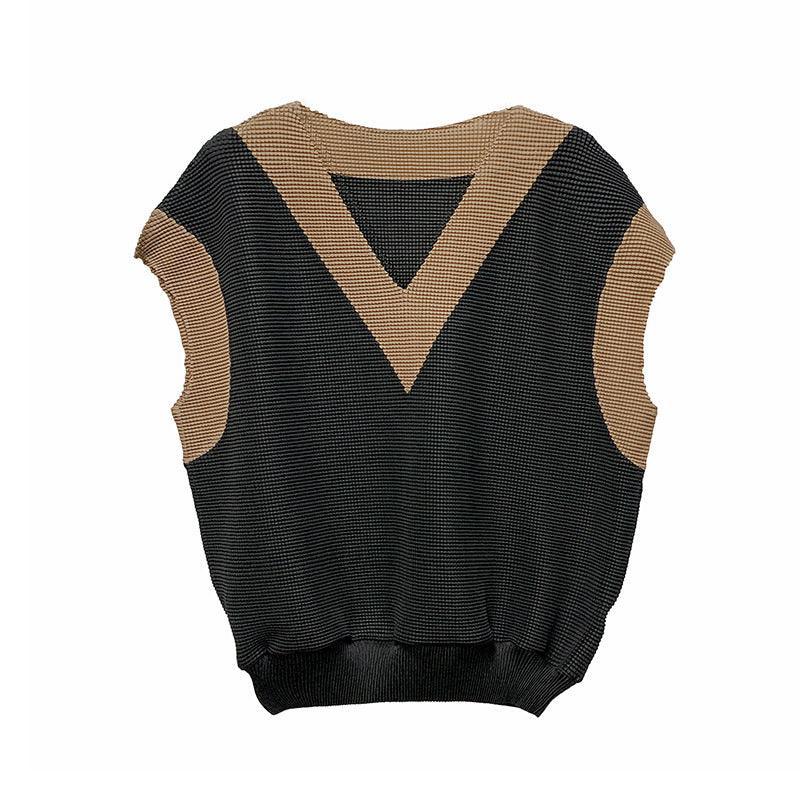 Pleated Corn Kernels Small Vest - runwayfashionista.com