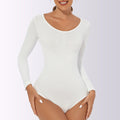 Long Sleeve Body Slimming Bodysuit - runwayfashionista.com
