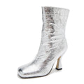 Mid Barrel Zipper Boots - runwayfashionista.com