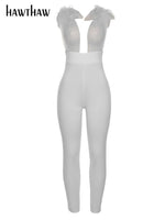 Open Back Slim Bag Hip Casual Jumpsuit - runwayfashionista.com
