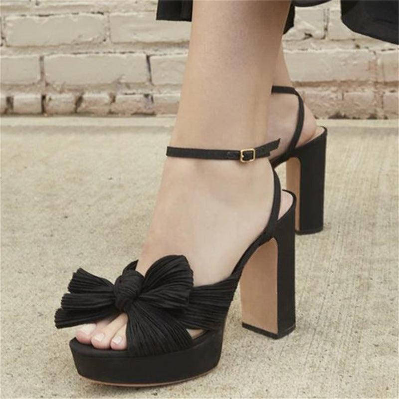 Thick Soled High Heel Shoes - runwayfashionista.com