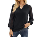 Long-Sleeved V-Neck T -Shirt - runwayfashionista.com