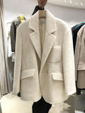 Loose Temperament Solid Color Coats - runwayfashionista.com