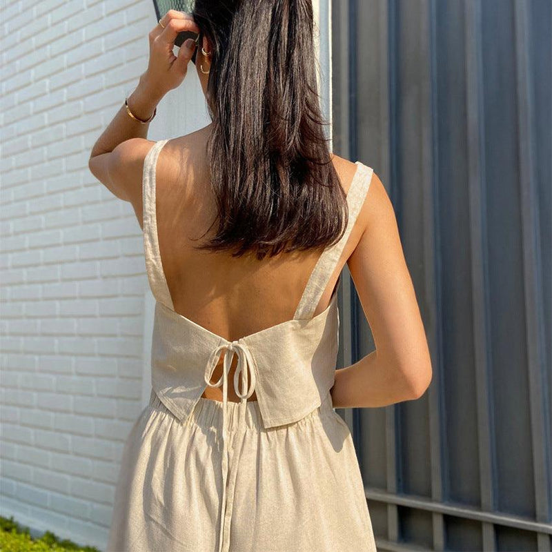 Backless Sexy Temperament Straight Casual Suit - runwayfashionista.com