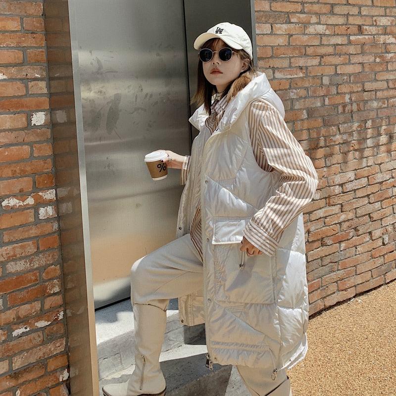 Mid-Length Hooded Coat - runwayfashionista.com