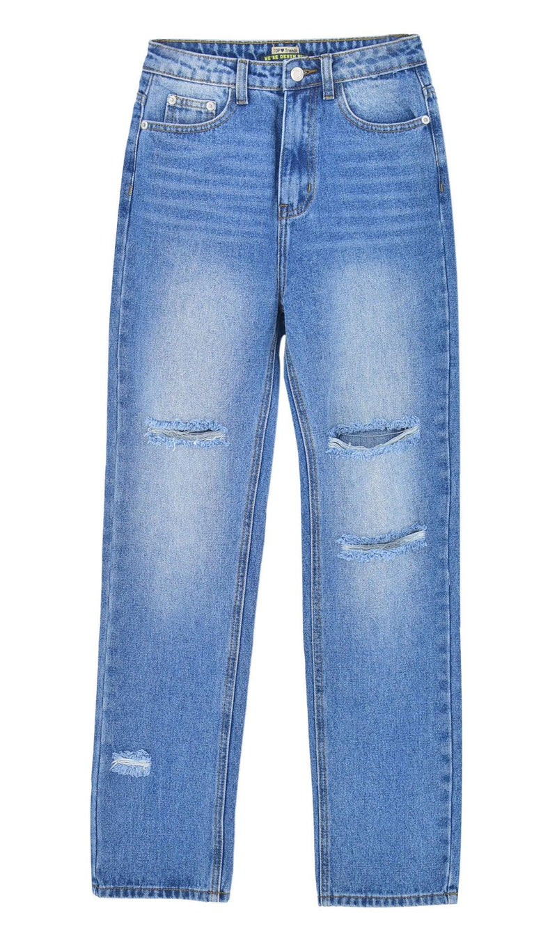 High Waist Straight Loose Daddy Jeans - runwayfashionista.com