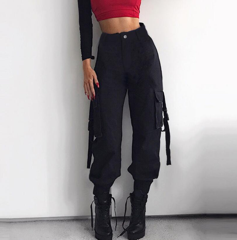 High Waist Cargo Pants - runwayfashionista.com