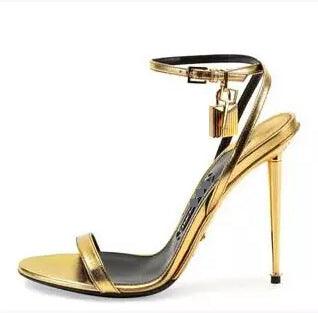 10CM Slotted Buckle Lock Stiletto Heels - runwayfashionista.com