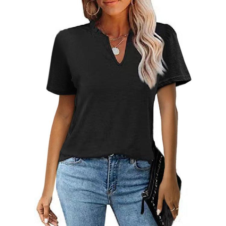 Casual Short Sleeve T-Shirt - runwayfashionista.com