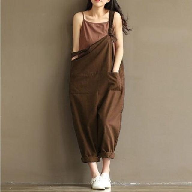 Loose Solid Jumpsuit - runwayfashionista.com