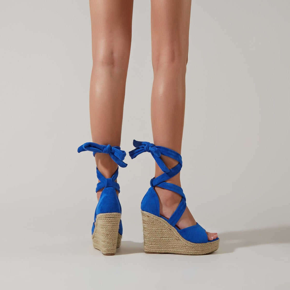 Lace Up Rope Bottom Wedge - runwayfashionista.com