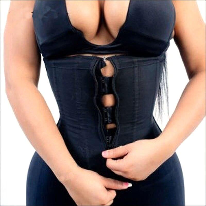 Latex Taille Trainer Zipper Corset - runwayfashionista.com