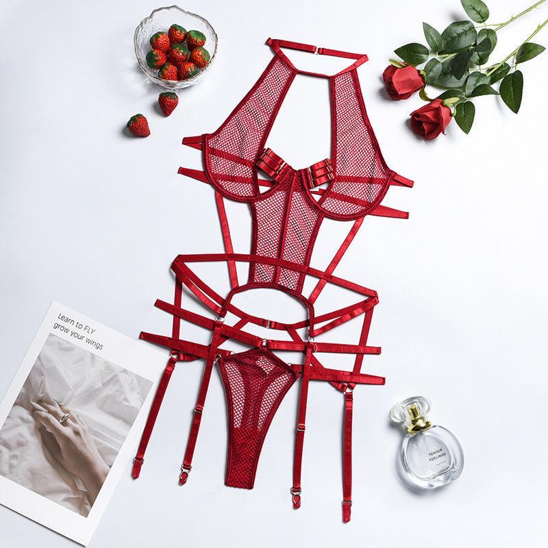 Lace Perspective Slim Sling Sexy Bodysuit - runwayfashionista.com